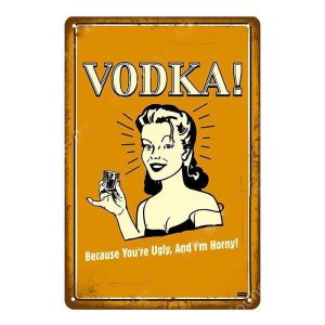 plaque métal publicitaire alcool