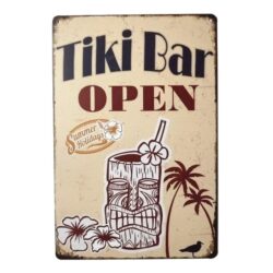 plaque métal tiki bar