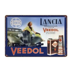 vintage veedol metal plate