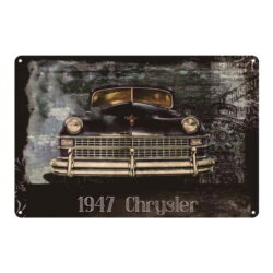 plaque métal vintage 1947 chrysler