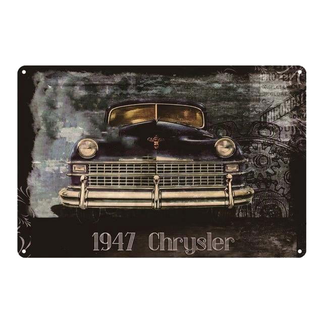 plaque-metal-vintage-1947-chrysler plaque métal vintage 1947 chrysler