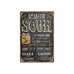 Plaque Métal Vintage Amaretto Sour