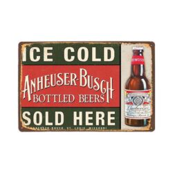 Plaque Métal Vintage Anheuser Busch
