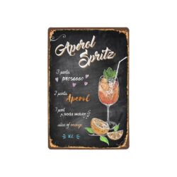 Plaque Métal Vintage Aperol Spritz
