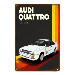 plaque métal vintage audi