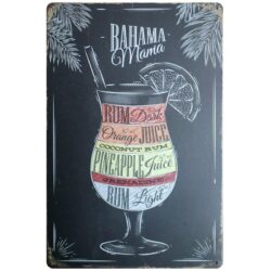 Plaque Métal Vintage Bahama Mama