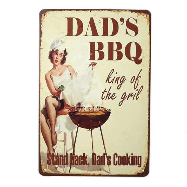 vintage barbecue metal plate vintage barbecue metal plate
