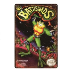 vintage battletoads metal plate
