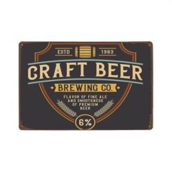 Plaque Métal Vintage Beer Craft