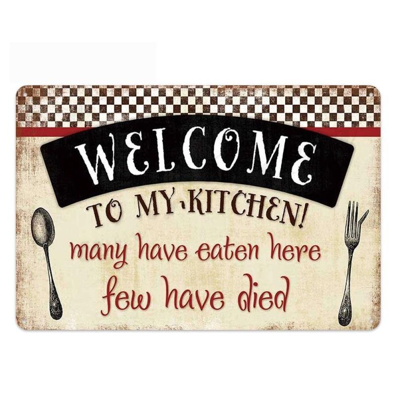 vintage metal plate welcome to my kitchen vintage metal plate welcome to my kitchen