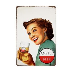Plaque Métal Vintage Bière Amsteel
