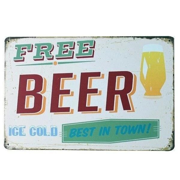 plaque-metal-vintage-biere plaque métal vintage bière