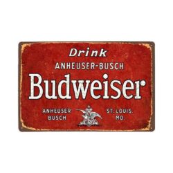Plaque Métal Vintage Budweiser Drink
