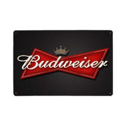 Plaque Métal Vintage Budweiser Rouge