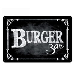 Plaque Métal Vintage Burger Bar