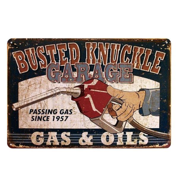 plaque-metal-vintage-busted-knuckle-garage plaque métal vintage busted knuckle garage