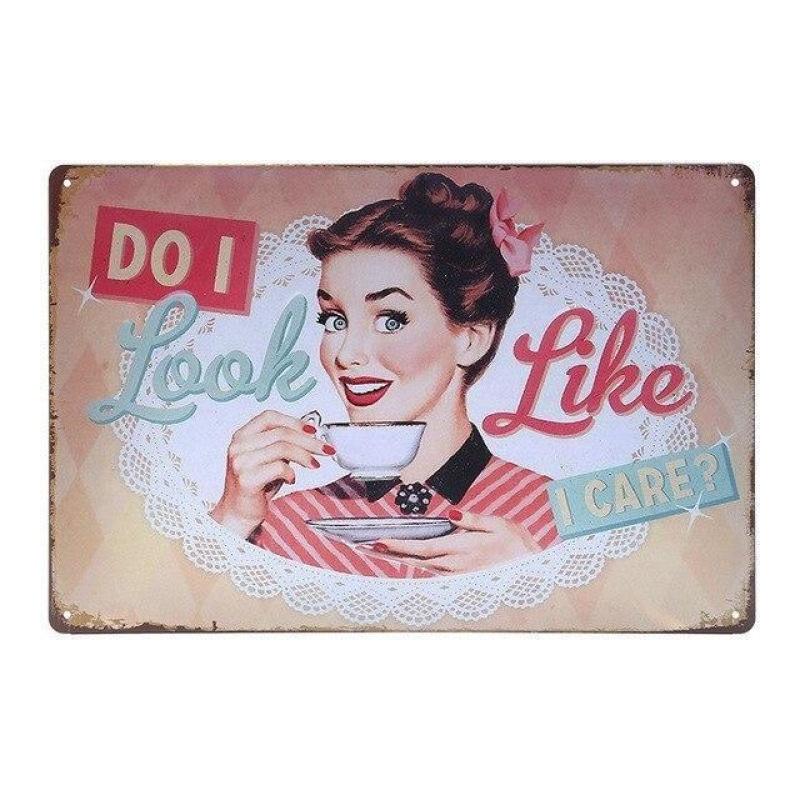plaque-metal-vintage-cafe-dame Plaque Métal Vintage Café Dame