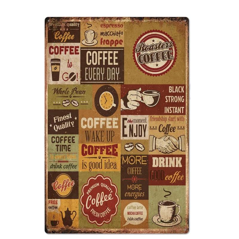 plaque-metal-vintage-cafe-tous-les-jours Plaque Métal Vintage Café Tous Les Jours
