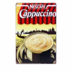 Plaque Métal Vintage Cappuccino Nestlé
