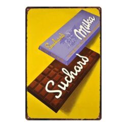 plaque métal vintage chocolat