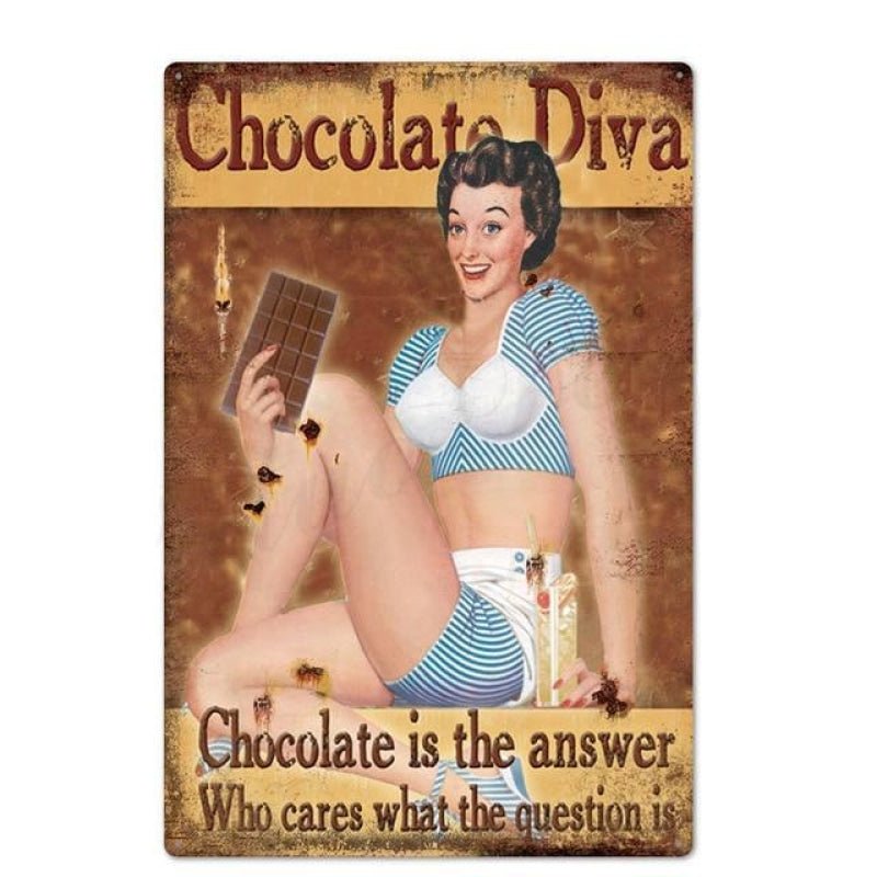 plaque-metal-vintage-chocolate-diva_719e5440-58f2-40f8-9e8d-1945f0239b07 plaque métal vintage chocolate diva