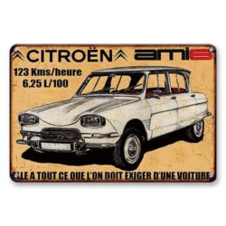 Plaque Métal Vintage Citroën Ami 6
