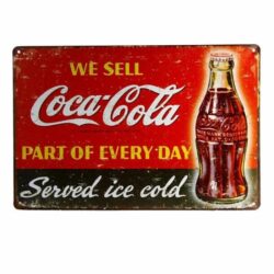 plaque métal vintage coca cola