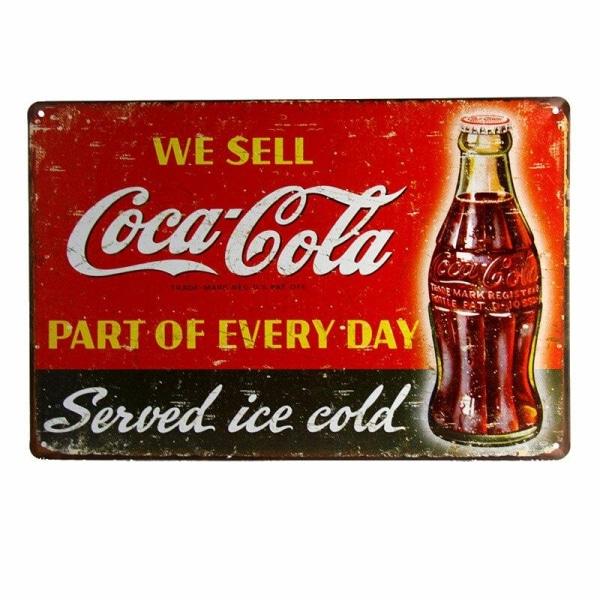plaque-metal-vintage-coca-cola plaque métal vintage coca cola