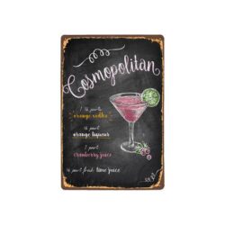Plaque Métal Vintage Cosmopolitan