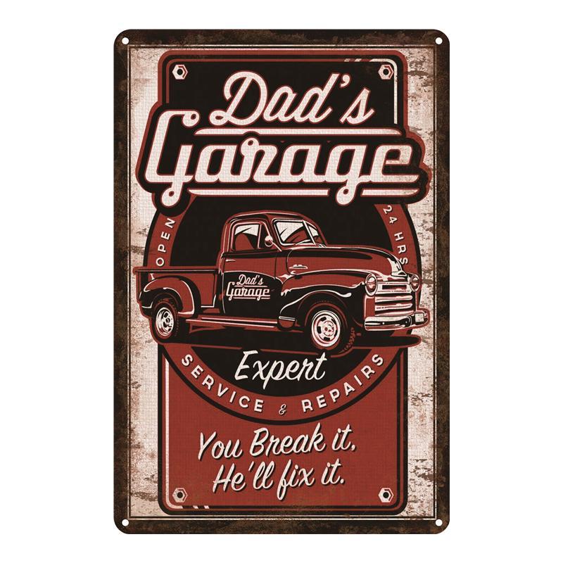 plaque-metal-vintage-dads-garage Plaque Métal Vintage Dad's Garage