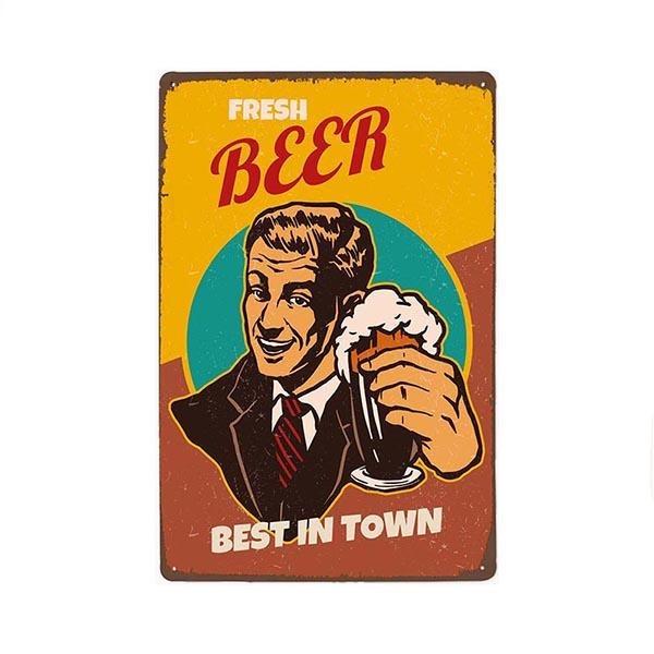 plaque-metal-vintage-fresh-beer Plaque Métal Vintage Fresh Beer