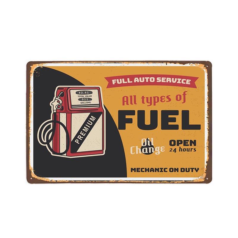 vintage fuel metal plate vintage fuel metal plate
