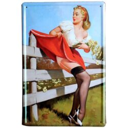 vintage garden metal plate