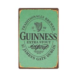 Plaque Métal Vintage Guinness Extra Stout