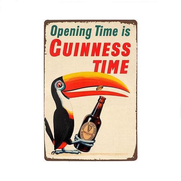 plaque-metal-vintage-guinness-time Plaque Métal Vintage Guinness Time