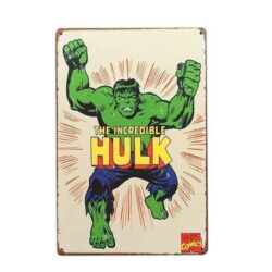 plaque métal vintage hulk