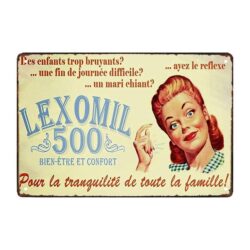 plaque métal vintage humour