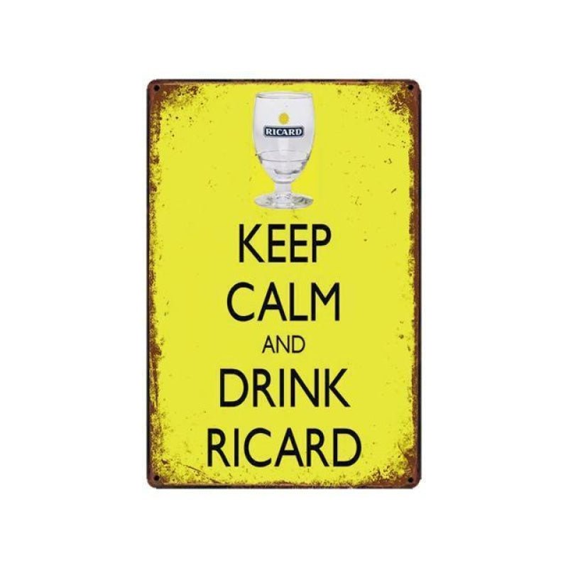 plaque-metal-vintage-keep-calm-and-drink-ricard_f06fee3a-0b31-4ce7-96af-4fa15328f646 plaque métal vintage keep calm and drink ricard
