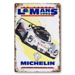 Plaque Métal Vintage Le Mans Michelin