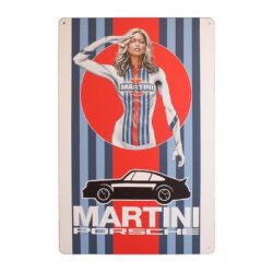 Plaque Métal Vintage Martini Porsche