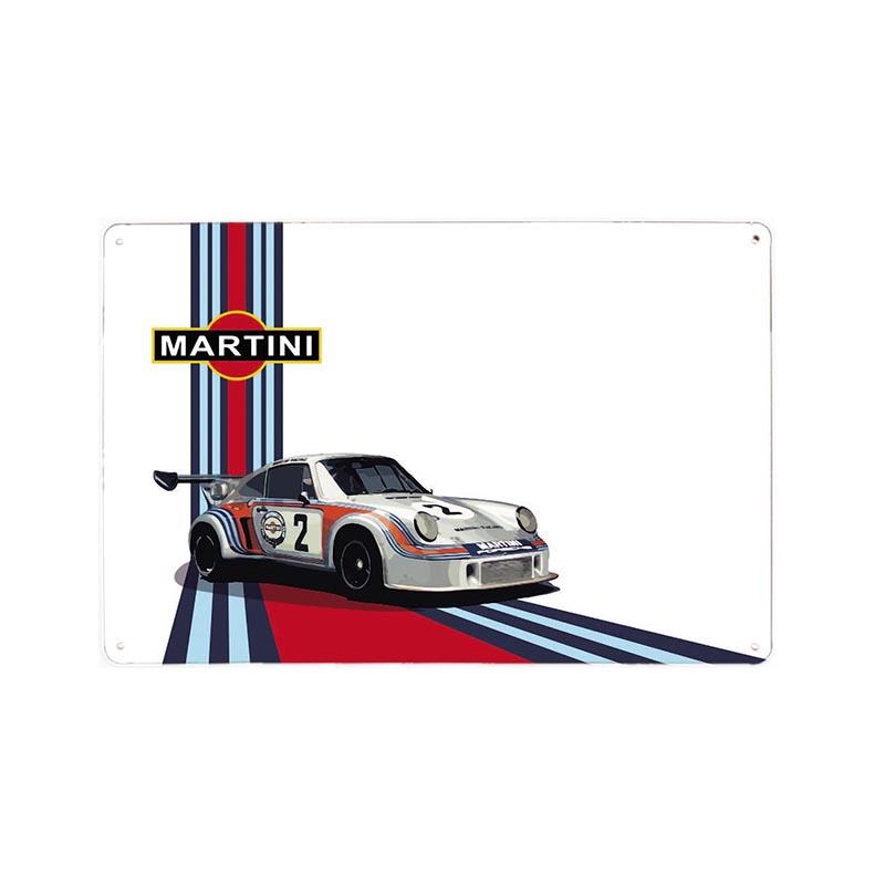 Plaque Métal Vintage Martini Voiture