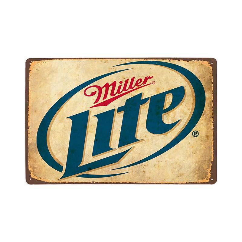 metal plate vintage miller lite metal plate vintage miller lite