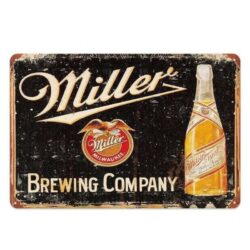 plaque métal vintage miller