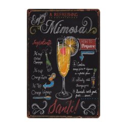 Plaque Métal Vintage Minosa