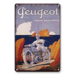 vintage metal plate motorcycle peugeot