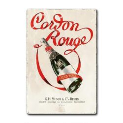 Plaque Métal Vintage Mumm Gordon Rouge