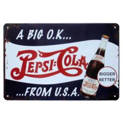 plaque métal vintage pepsi