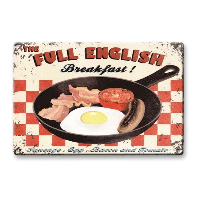 plaque-metal-vintage-petit-dejeuner-anglais Plaque Métal Vintage Petit-déjeuner Anglais