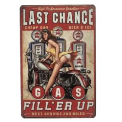 metal plate vintage pin up garage 1