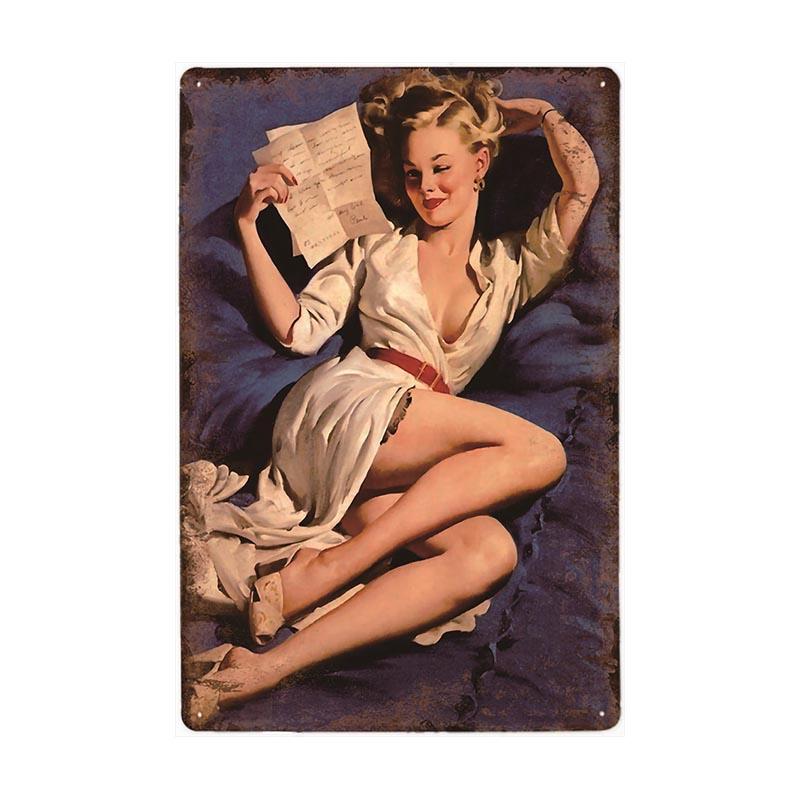 plaque metal vintage pin up letter plaque metal vintage pin up letter